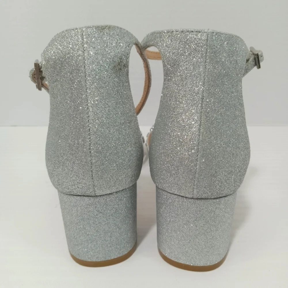 JEWEL BADGLEY MISCHKA Giona Silver Sandal Women's Size 8.5